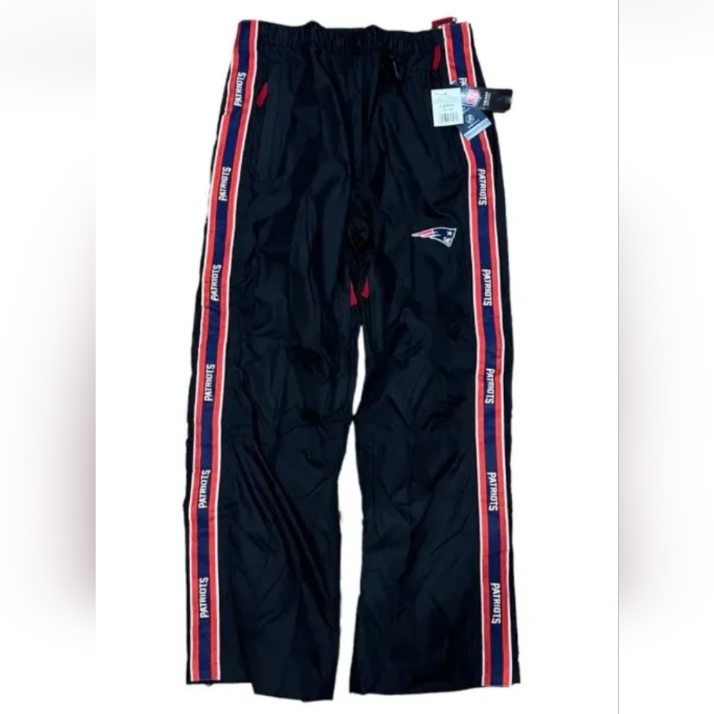 Y2K NFL Team Apparel New England Patriots Tailgate Nylon Pant Zip Leg Men 2X